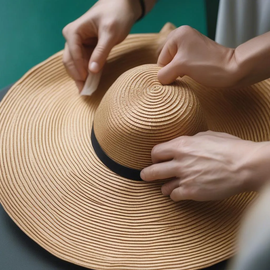 packing straw hat